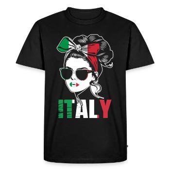 Sport Italy, Football, Outfit for Sports Fan - Men's Premium Organic T-Shirt - black - Front - Nico (187cm)