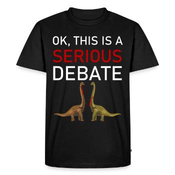 Dino cravate entreprise Meme drôle dicton tenue - T-shirt Premium bio Homme - noir - Devant - Nico (187cm)