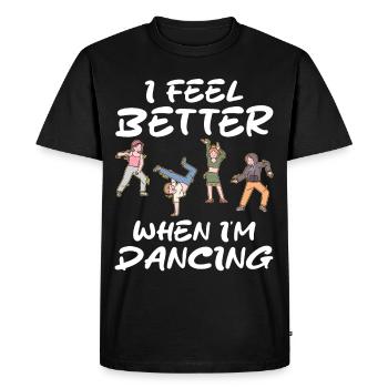 Feel The Rhythm : la danse disco parfaite pour faire la fête - T-shirt Premium bio Homme - noir - Devant - Nico (187cm)