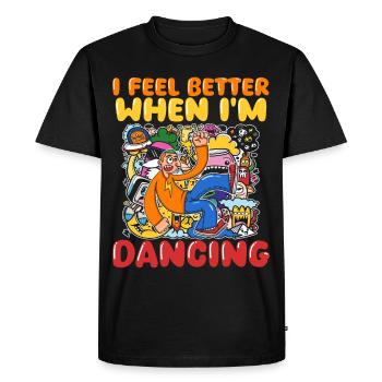 Feel The Rhythm : la danse disco parfaite pour faire la fête - T-shirt Premium bio Homme - noir - Devant - Nico (187cm)