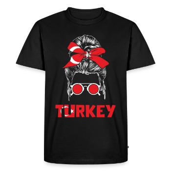 Sports Turkey, Football, Outfit for Sports Fan - Men's Premium Organic T-Shirt - black - Front - Nico (187cm)