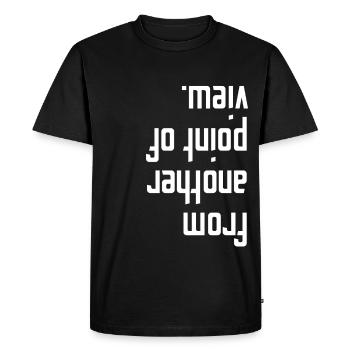 Humor on the head: perfect for geeks and nerds - Men's Premium Organic T-Shirt - black - Front - Nico (187cm)