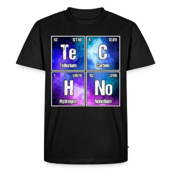 Techno Periodic Table ! Perfect Rave & Festival - Men's Premium Organic T-Shirt - black - Front - Nico (187cm)