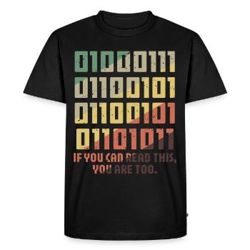 IT Geek, PC Accessories Storage Devices Evolution - Men's Premium Organic T-Shirt - black - Front - Nico (187cm)