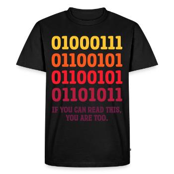IT Geek, PC Accessories Storage Devices Evolution - Men's Premium Organic T-Shirt - black - Front - Nico (187cm)