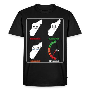 Madagascar Niveau d’humeur Heureux de se passer de carburant - T-shirt Premium bio Homme - noir - Devant - Nico (187cm)