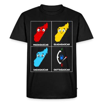 Madagascar Niveau d’humeur Heureux de se passer de carburant - T-shirt Premium bio Homme - noir - Devant - Nico (187cm)