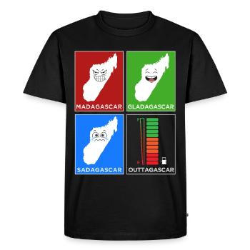 Madagascar Niveau d’humeur Heureux de se passer de carburant - T-shirt Premium bio Homme - noir - Devant - Nico (187cm)