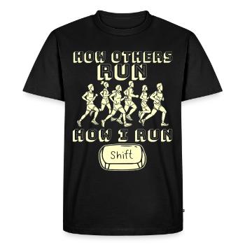 IT Geek, PC Accessories Storage Devices Evolution - Men's Premium Organic T-Shirt - black - Front - Nico (187cm)