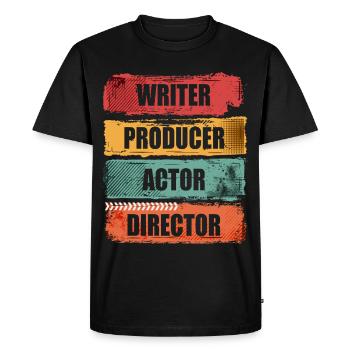 Scahuspieler, auteur, producteur, réalisateur, - T-shirt Premium bio Homme - noir - Devant - Nico (187cm)