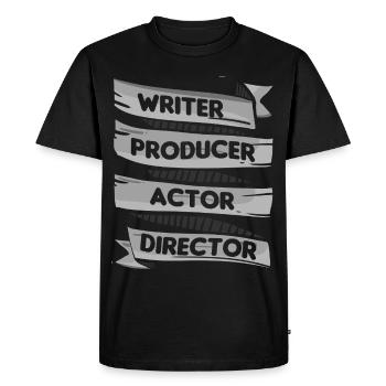 Scahuspieler, Author, Producer, Director, - Men's Premium Organic T-Shirt - black - Front - Nico (187cm)