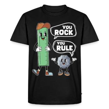 You rock, you rule! Empowering Music - Men's Premium Organic T-Shirt - black - Front - Nico (187cm)