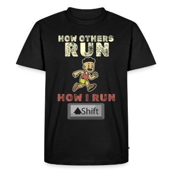 IT Geek, PC Accessories Storage Devices Evolution - Men's Premium Organic T-Shirt - black - Front - Nico (187cm)