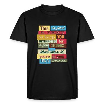 Texte drôle - T-shirt Premium bio Homme - noir - Devant - Nico (187cm)