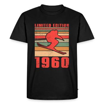 Ski Biathlon Skier Skier Birthday 1960 - Men's Premium Organic T-Shirt - black - Front - Nico (187cm)