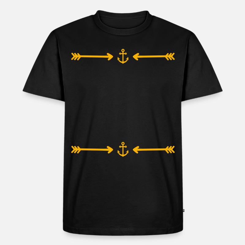 Anchor - Frame - Pattern - Men's Premium Organic T-Shirt - black