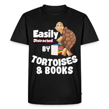 Turtle Books | Tortoise Gift Idea - Men's Premium Organic T-Shirt - black - Front - Nico (187cm)