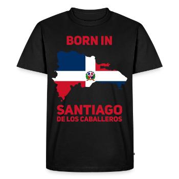 République dominicaine - T-shirt Premium bio Homme - noir - Devant - Nico (187cm)