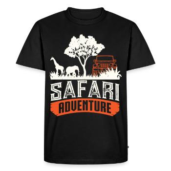 Safari Big Five - T-shirt Premium bio Homme - noir - Devant - Nico (187cm)
