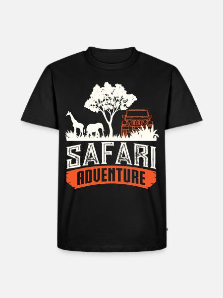 Safari Big Five - Men's Premium Organic T-Shirt - black