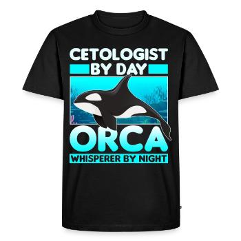 Biologiste marin - T-shirt Premium bio Homme - noir - Devant - Nico (187cm)