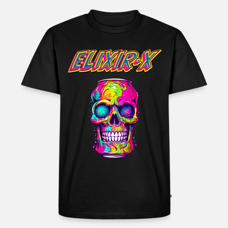 ELIXIR X - Männer Premium Bio T-Shirt - Schwarz