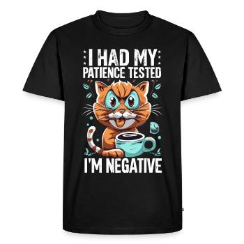 Drôle de chat amoureux des chats Chat Dire - T-shirt Premium bio Homme - noir - Devant - Nico (187cm)