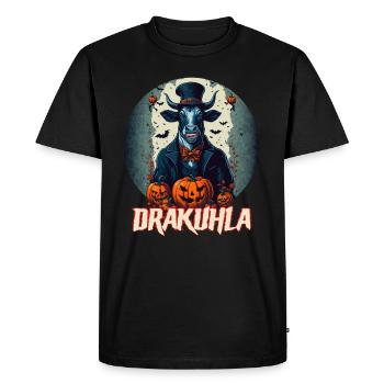 Dracula Vache Vampire Drakuhla - T-shirt Premium bio Homme - noir - Devant - Nico (187cm)