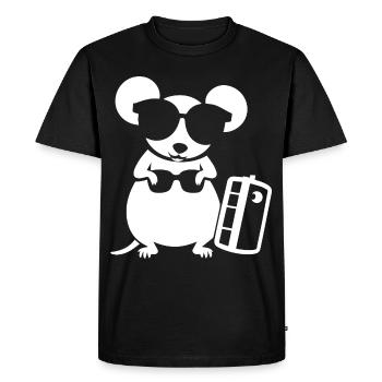 Drôle de rats fantaisie avec des lunettes de soleil Rat de compagnie - T-shirt Premium bio Homme - noir - Devant - Nico (187cm)