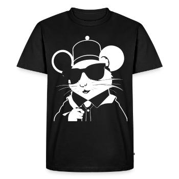 Drôle de rats fantaisie avec des lunettes de soleil Rat de compagnie - T-shirt Premium bio Homme - noir - Devant - Nico (187cm)
