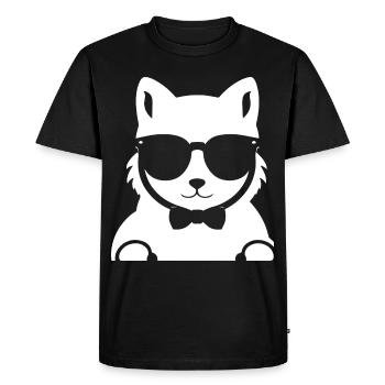 Funny Squirrel Wearing Sunglasses Squirrels - Men's Premium Organic T-Shirt - black - Front - Nico (187cm)
