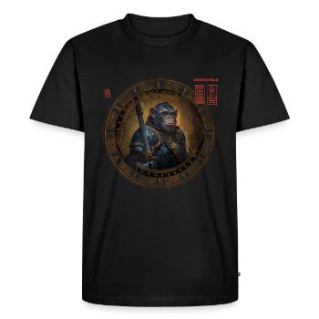 Chemise de jeu de société, jeu de société, garde de singe en colère - T-shirt Premium bio Homme - noir - Devant - Nico (187cm)