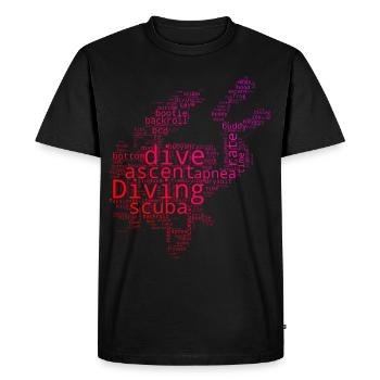 Plongeur Plongeur Plongeur Femmes Plongeur - T-shirt Premium bio Homme - noir - Devant - Nico (187cm)