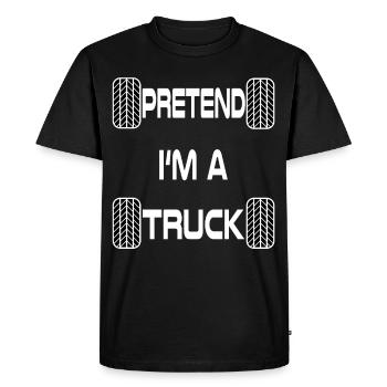 Pretend I'm a Truck Truck Costume - Men's Premium Organic T-Shirt - black - Front - Nico (187cm)