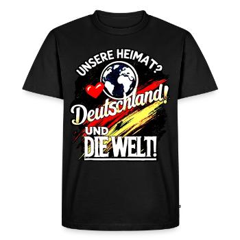 Notre maison - T-shirt Premium bio Homme - noir - Devant - Nico (187cm)