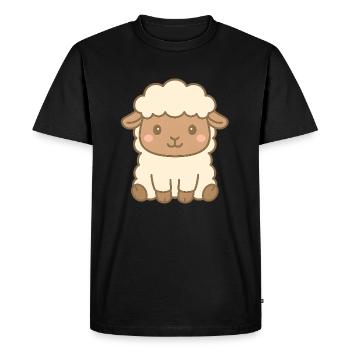 Mignon bébé mouton - T-shirt Premium bio Homme - noir - Devant - Nico (187cm)