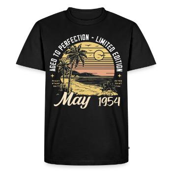 Légendaire depuis mai 1954, mai 1954 - T-shirt Premium bio Homme - noir - Devant - Nico (187cm)