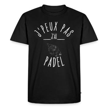 J'peux pas J'AI Padel - T-shirt Premium bio Homme - noir - Devant - Nico (187cm)