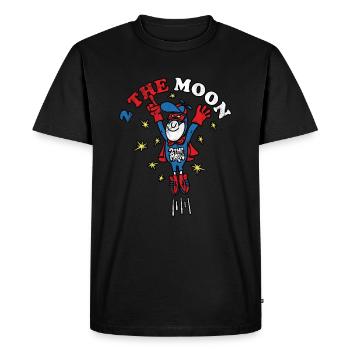 To the Moon - Men's Premium Organic T-Shirt - black - Front - Nico (187cm)