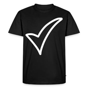 Haken Emoji Skizze Zeichnung weiß - T-shirt Premium bio Homme - noir - Devant - Nico (187cm)