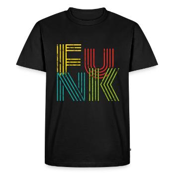 Funk Musique Rétro - T-shirt Premium bio Homme - noir - Devant - Nico (187cm)