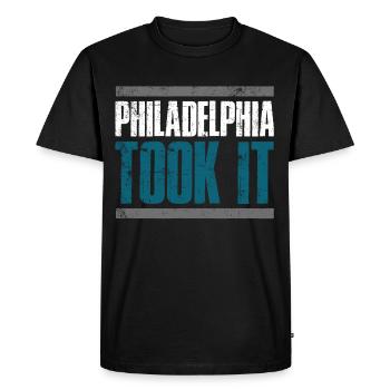 Philadelphia Football - Men's Premium Organic T-Shirt - black - Front - Nico (187cm)