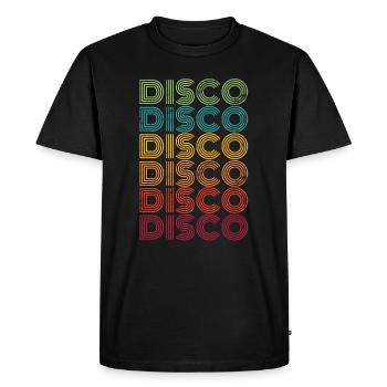 Disco Retro - Men's Premium Organic T-Shirt - black - Front - Nico (187cm)