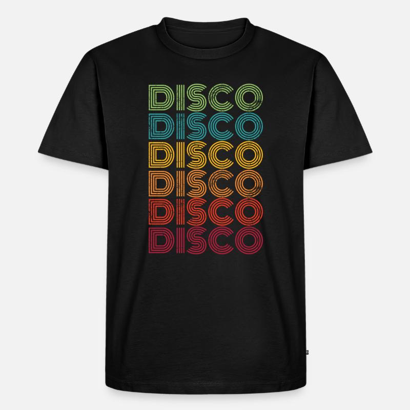 Disco Retro - Männer Premium Bio T-Shirt - Schwarz