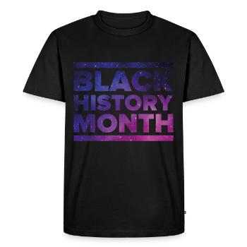 Galaxie du Mois de l’histoire des Noirs - T-shirt Premium bio Homme - noir - Devant - Nico (187cm)