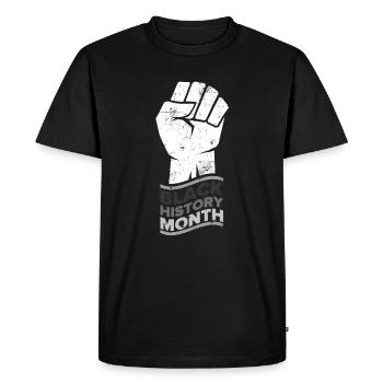 Mois de l’histoire des Noirs Faust - T-shirt Premium bio Homme - noir - Devant - Nico (187cm)