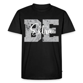 Soyez extra rétro - T-shirt Premium bio Homme - noir - Devant - Nico (187cm)
