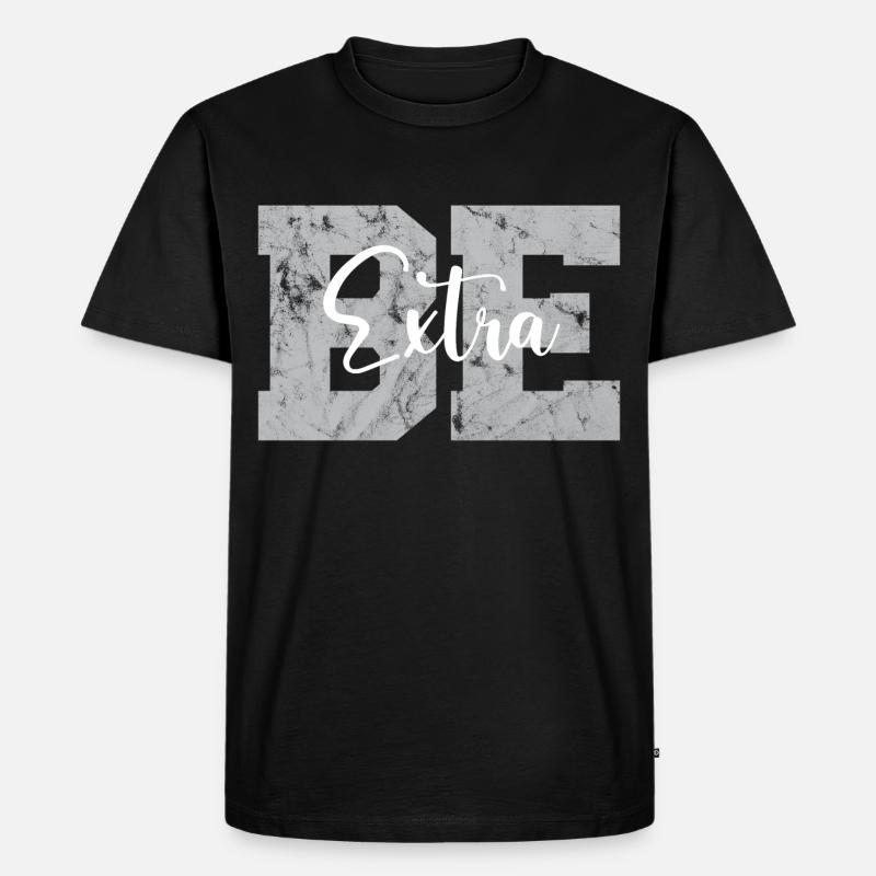 Be Extra Retro - Männer Premium Bio T-Shirt - Schwarz