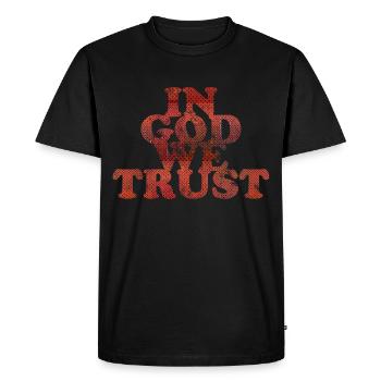 In God we trust - Men's Premium Organic T-Shirt - black - Front - Nico (187cm)