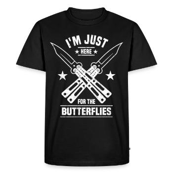 Dictons de collectionneurs de couteaux | Les couteaux collectent les cadeaux - T-shirt Premium bio Homme - noir - Devant - Nico (187cm)